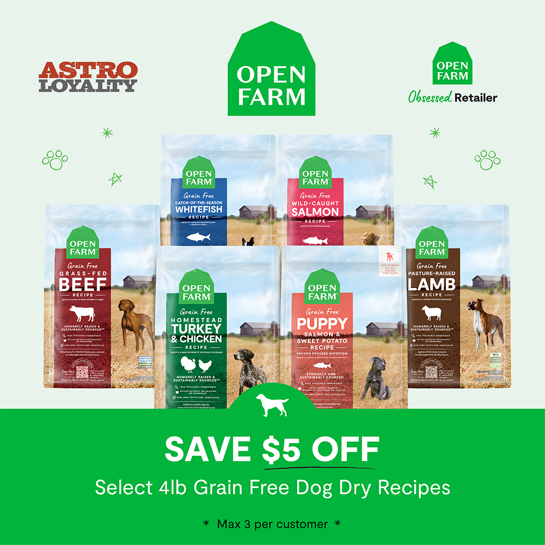 Open Farm (Private Offer - Obsessed Retailers) | $5.00 OFF 4lb Grain Free Dry Dog Food