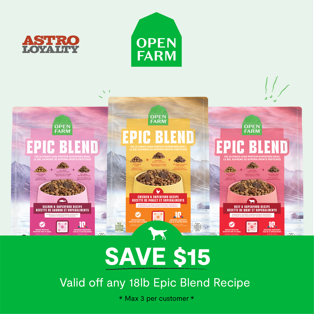 Open Farm | $15.00 OFF 18lb Epic Blend Recipe Dog Food