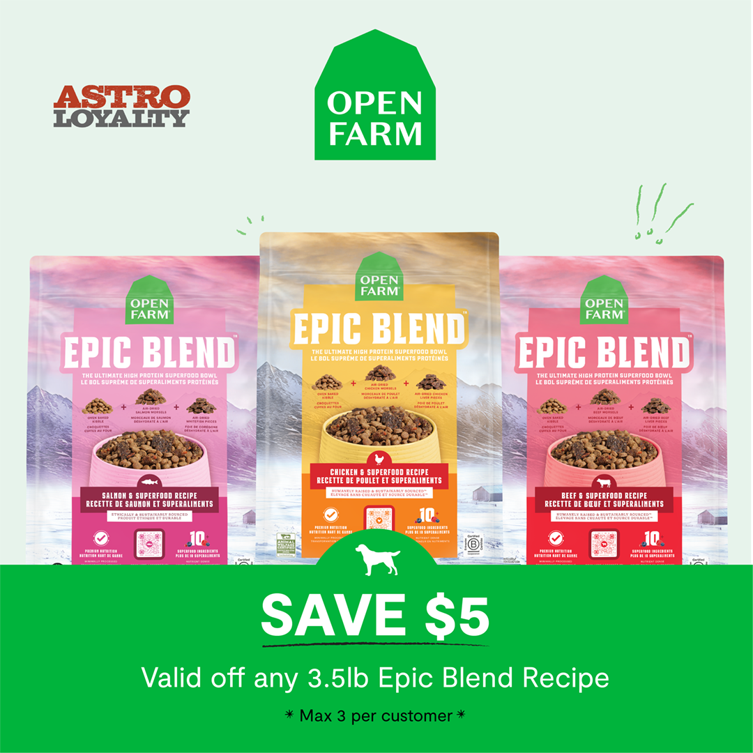 Open Farm | $5.00 OFF 3.5lb Epic Blend Recipe Dog Food