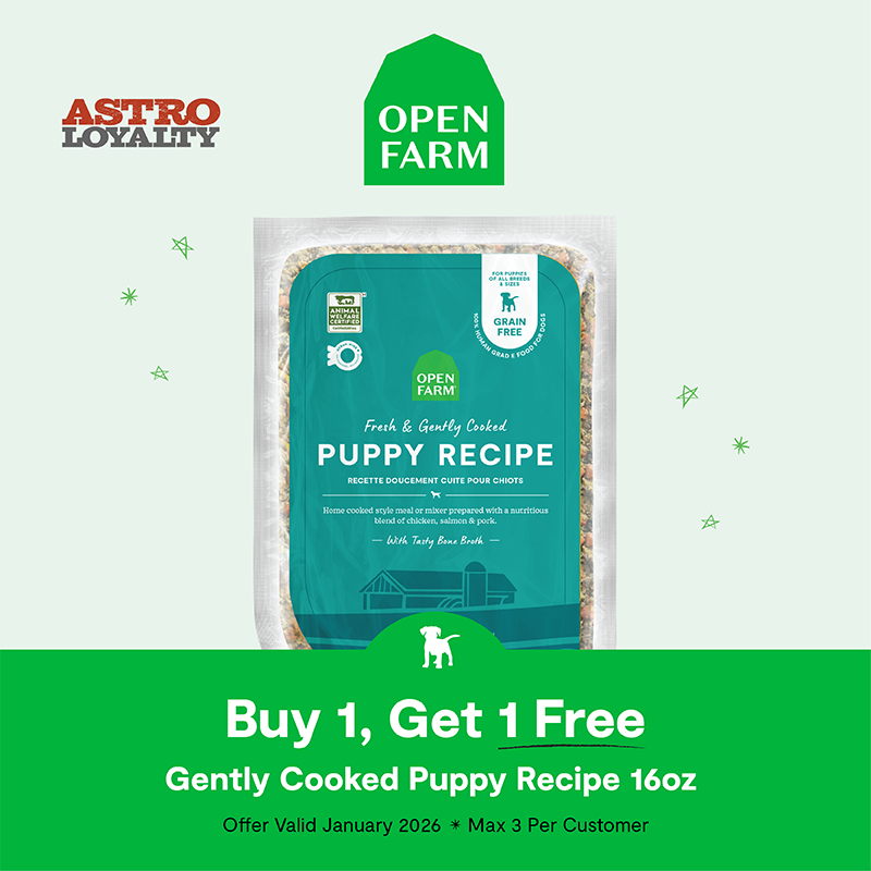 Open Farm | Buy 1, Get 1 FREE on 16oz Gently Cooked Puppy Recipe