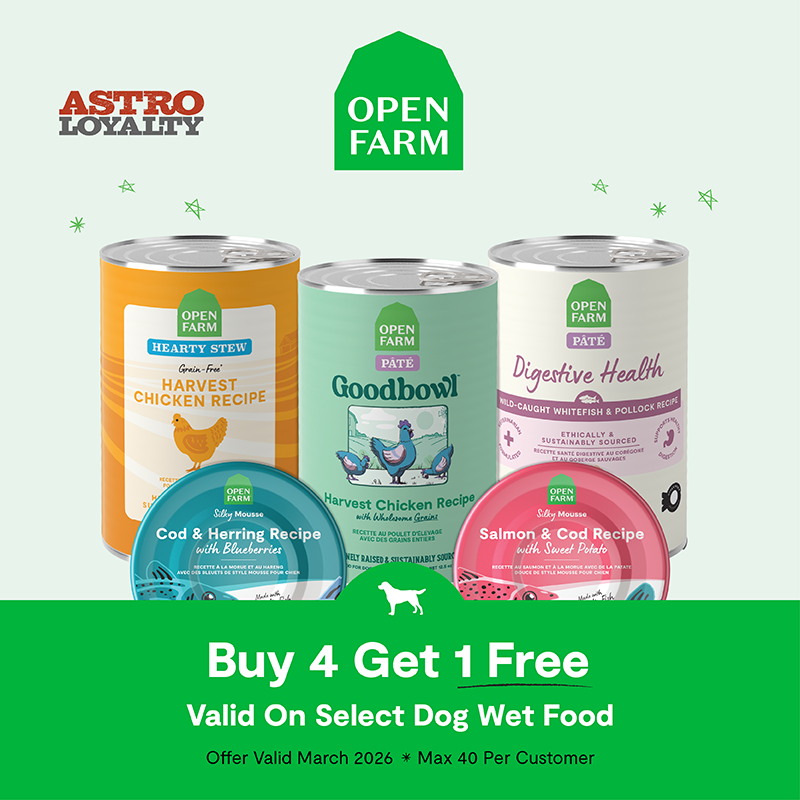 Open Farm's NEW Dog wet food options featuring Meaty Chunks in Savory Gravy, Vet Formulated Diets, Goodbowl Pate', & Icelandic Fish Cans/Toppers!