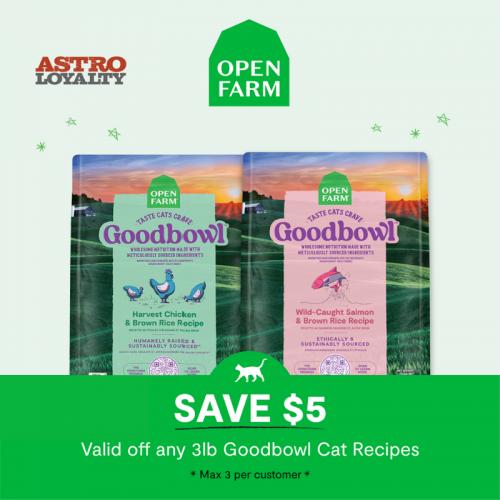 Goodbowl Dry Food Recipe for Cats
- Humanely Raised & Sustainably Sourced Meat without Antibiotics or Hormones
- Non-GMO Fruits & Vegetables
- 100% Traceable Ingredients
- Made with Wholesome Grains