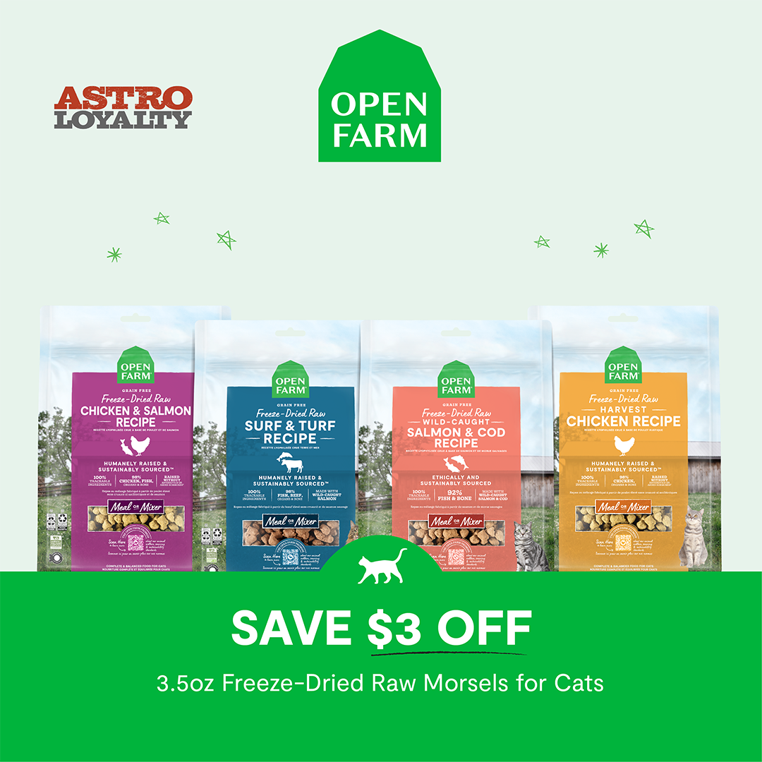 Open Farm | $3.00 OFF 3.5oz Freeze-Dried Raw Cat Food