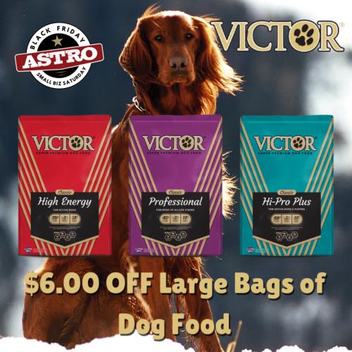 Victor | Black Friday | $6.00 OFF Large Bags of Dog Food