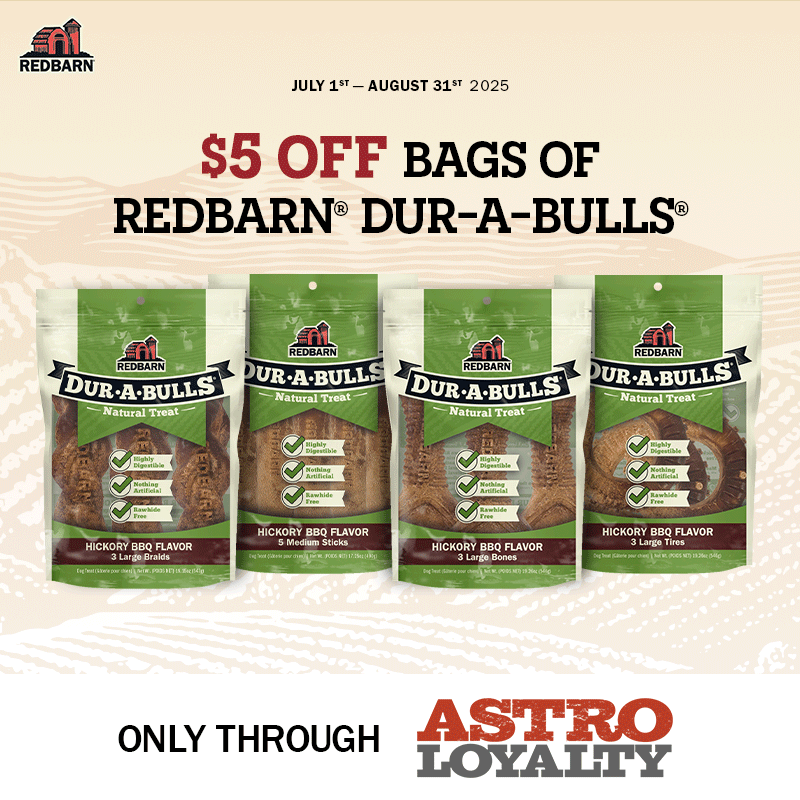 Redbarn | $5.00 OFF Bags of Redbarn Dur-A-Bulls