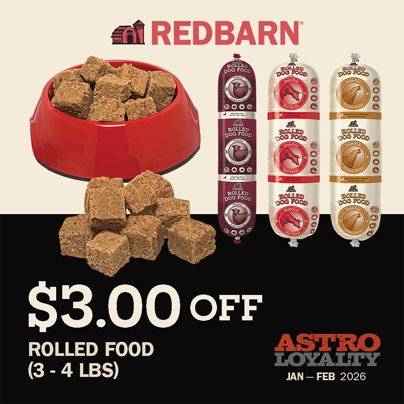 Redbarn | $3.00 OFF 3lb-4lb Rolled Food