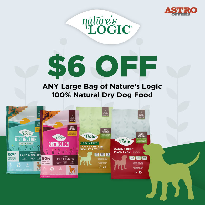 Nature's Logic | $6.00 OFF Large Bags of Dog Kibble
