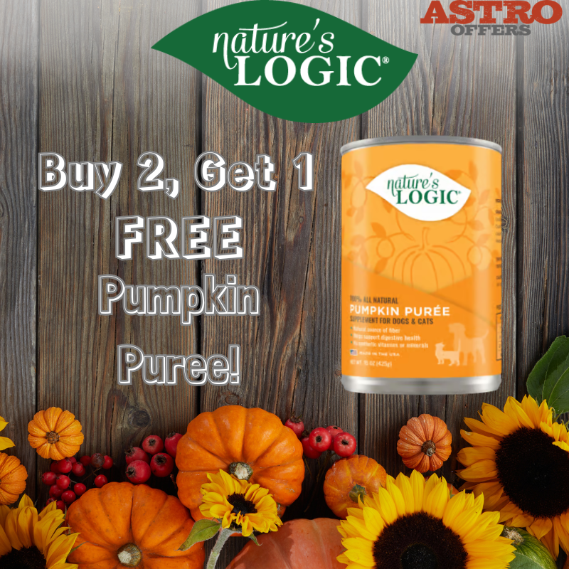Use Natures Logic Pumpkin Puree on top of food, or as a treat on its own. The high moisture content in our 100% all-natural Pumpkin Puree can also help keep your pet hydrated.