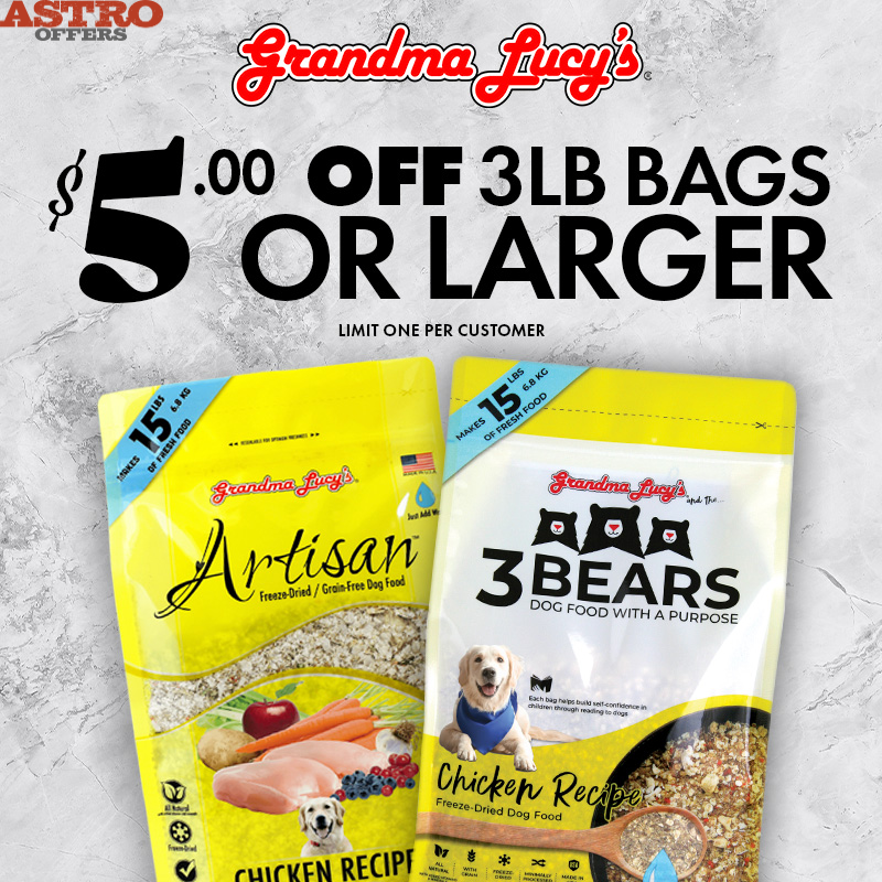 Grandma Lucy's | $5.00 OFF 3lb Bags or Larger