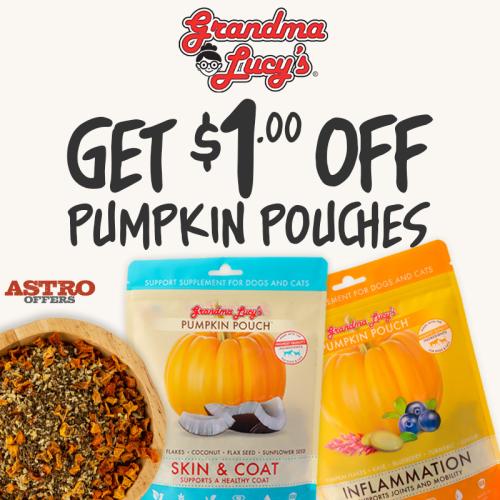 Pumpkin Pouches are made with specially selected superfoods to support your pet's diet. Simply sprinkle over meals, mix into food, or serve as a tasty treat!