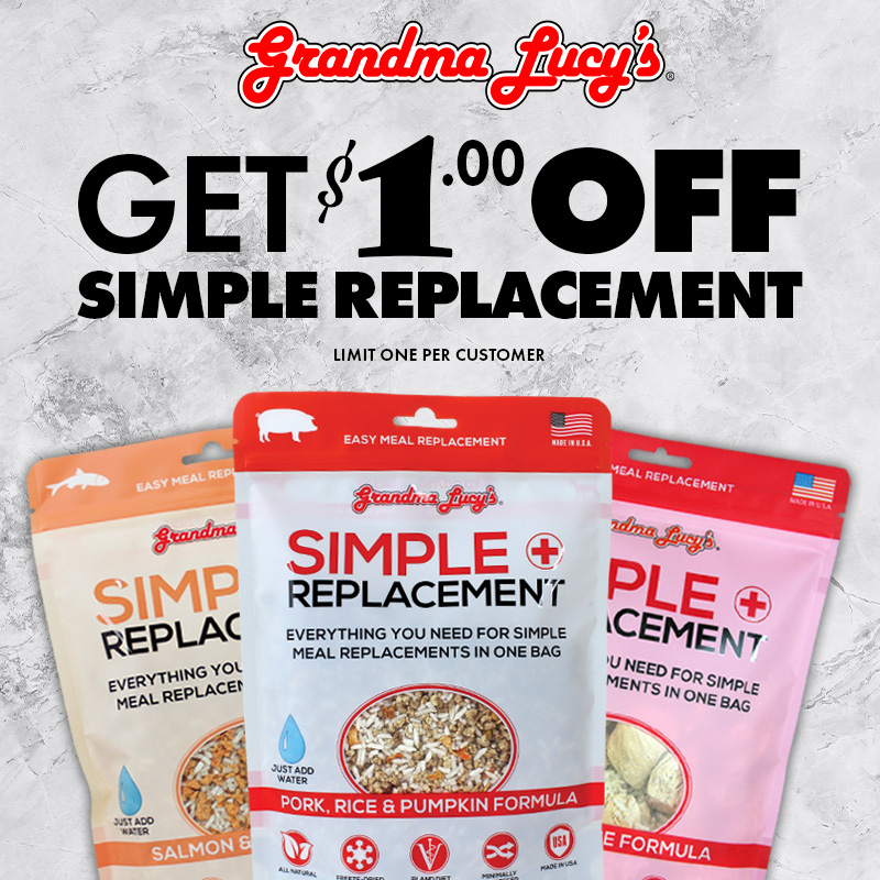 No matter what the reason for their upset stomach or diarrhea, we have a convenient solution for you! Simple Replacement!  