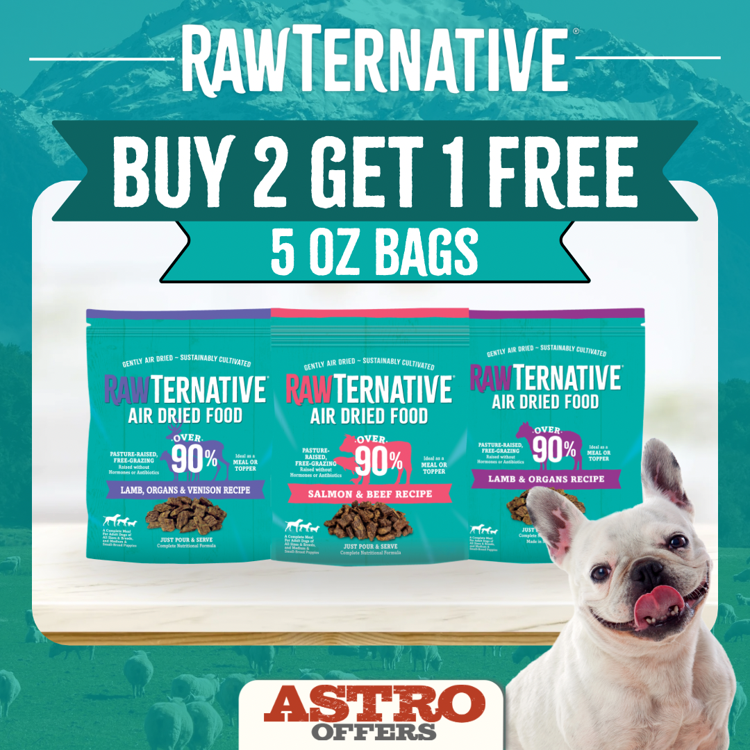 RawTernative air dried dog food is gently air dried in New Zealand in harmony with the nation's high environmental standards.