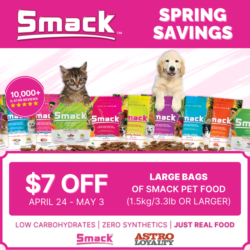 A lip-SMACKingly tasty deal! Stock up on large bags....your four-legged family members will be happy you did!
