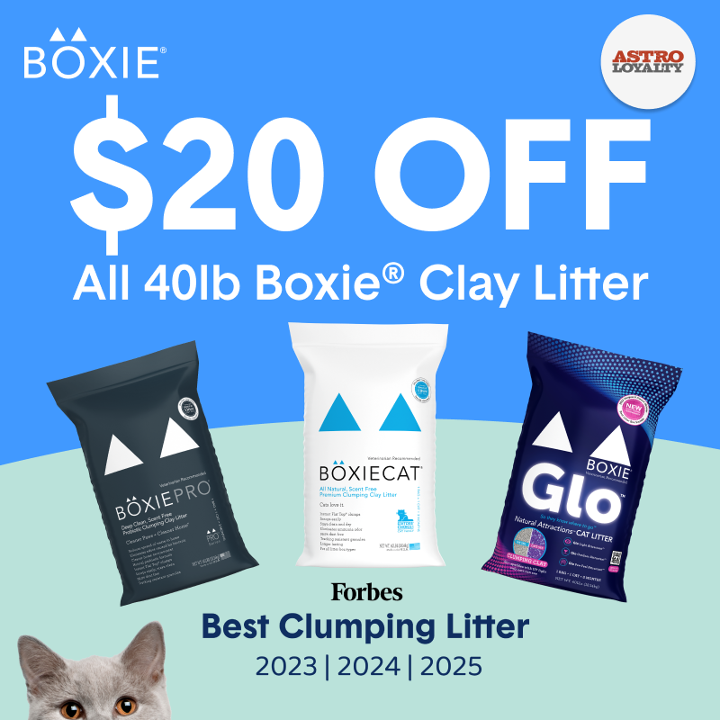 Boxiecat | $20.00 OFF 40lb BOXIE Clay Litter