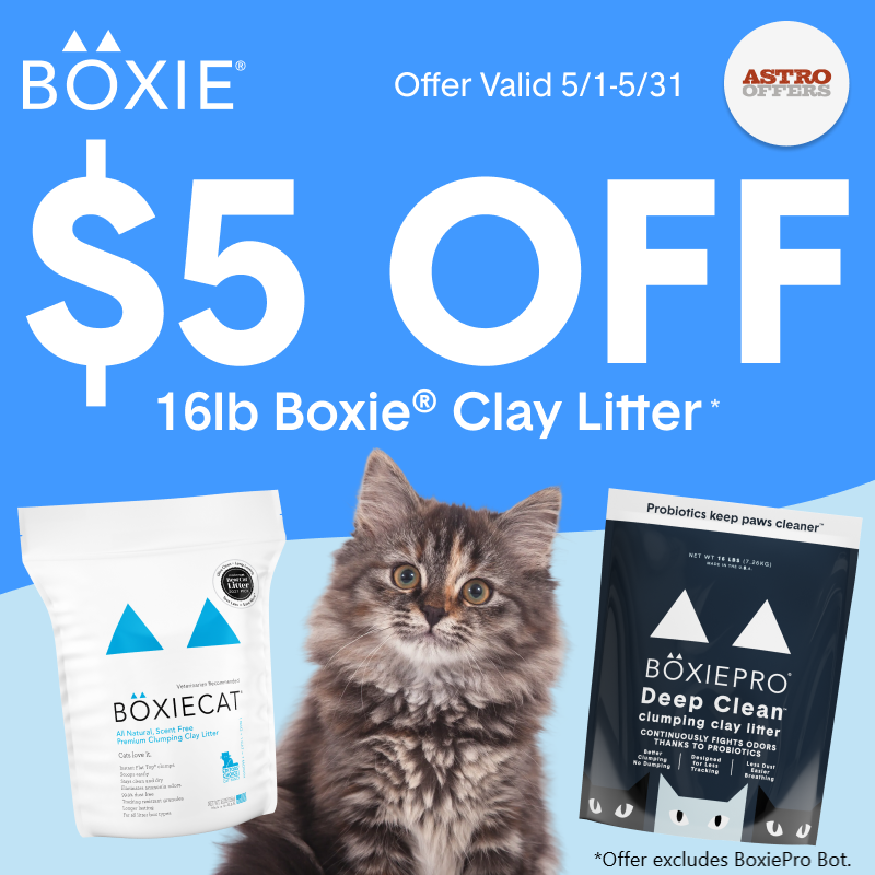 Stock up on Forbes magazine's best clumping litter 3 years in a row! Boxie clay litter keeps your box cleaner with extended natural odor control gives you the best value with long lasting litter.