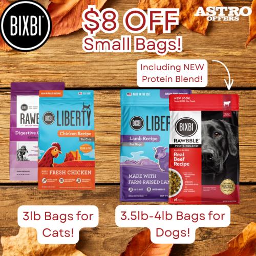 BIXBI dry dog and cat foods combine proteins like cage-free chicken and pasture-raised beef with nutritious, whole-food ingredients for the most digestible, drool and purr-worthy recipes.