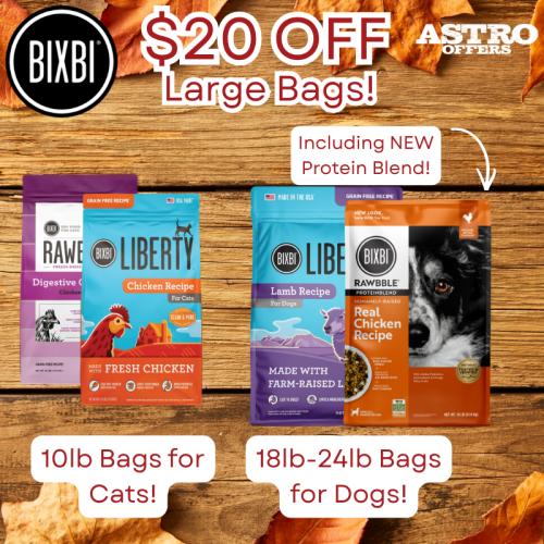 BIXBI dry dog and cat foods combine proteins like cage-free chicken and pasture-raised beef with nutritious, whole-food ingredients for the most digestible, drool and purr-worthy recipes.