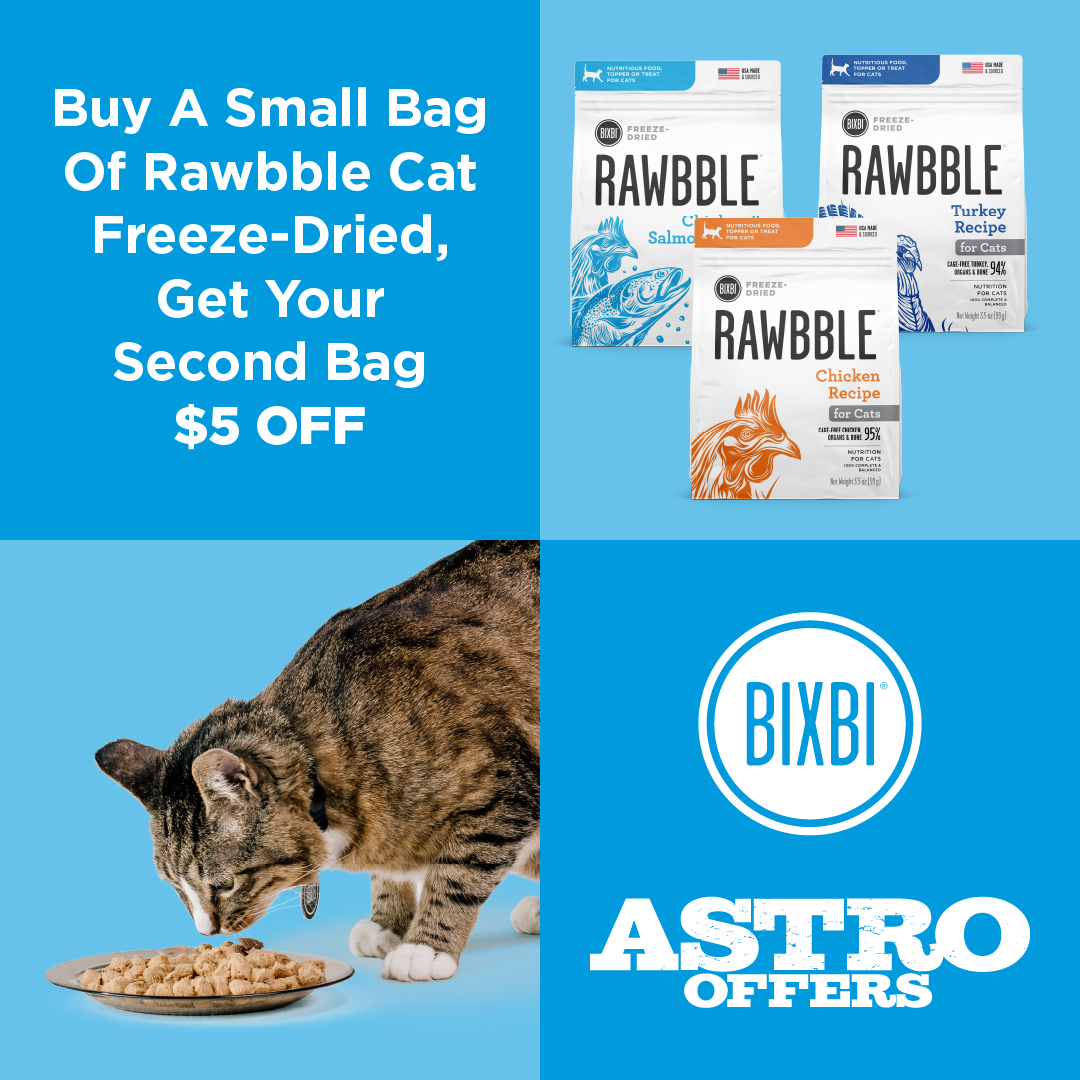 BIXBI | Buy a Small Bag of Freeze-Dried Cat Food, Get $5.00 OFF the Second!