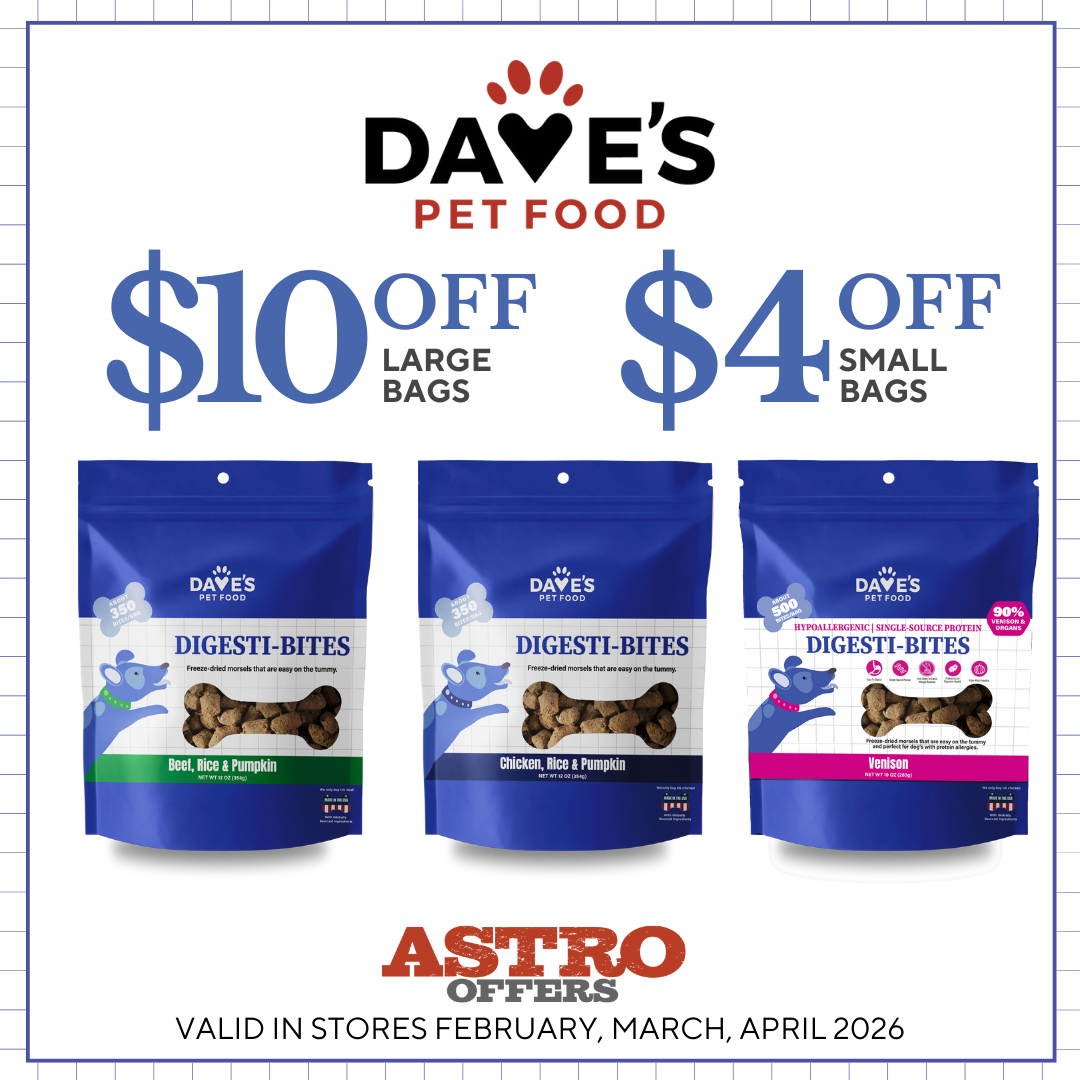 These freeze-dried dog treats are perfect for all dogs, but especially those with digestion issues, upset stomachs, or diarrhea. They're complete and balanced and can be fed as a treat or topper.