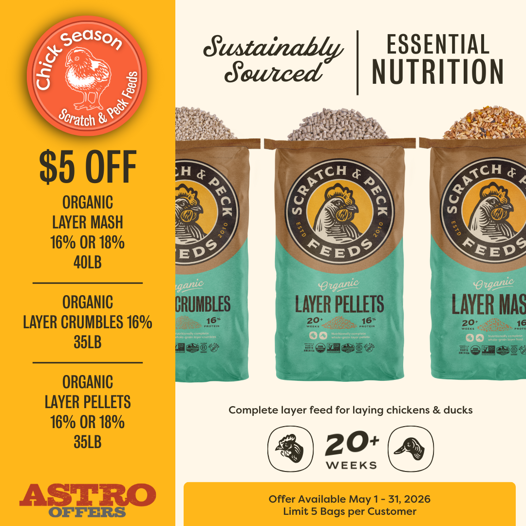 Hen Zen for your flock, eggs for your kitchen! Our Layer Feeds are made with North American whole grains - always organic, always non-GMO, all ways to nourish to flourish. 