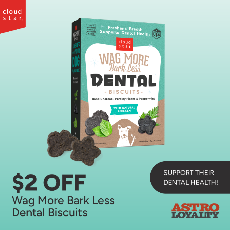  Cloud Star | $2.00 OFF Wag More Bark Less Dental Biscuits 