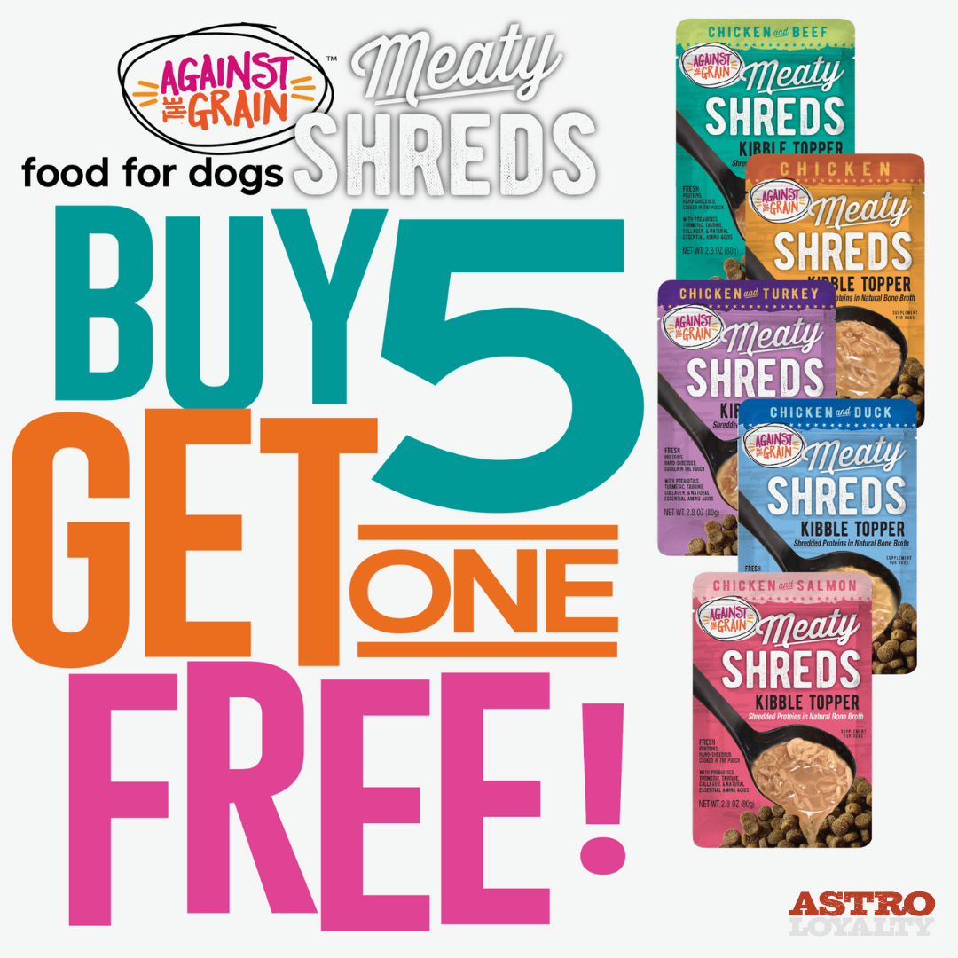 Don't disappoint your pup at mealtime - Meaty Shreds are a kibble topper that serve joy + wellness with prebiotics, turmeric, taurine, and natural essential amino acids. Welcome to the clean bowl club