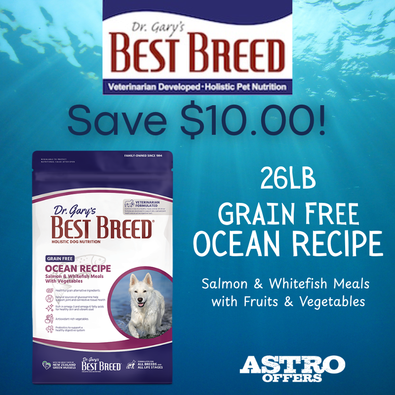 Dr. Gary's Best Breed | $10.00 OFF 26lb Grain Free Ocean Recipe