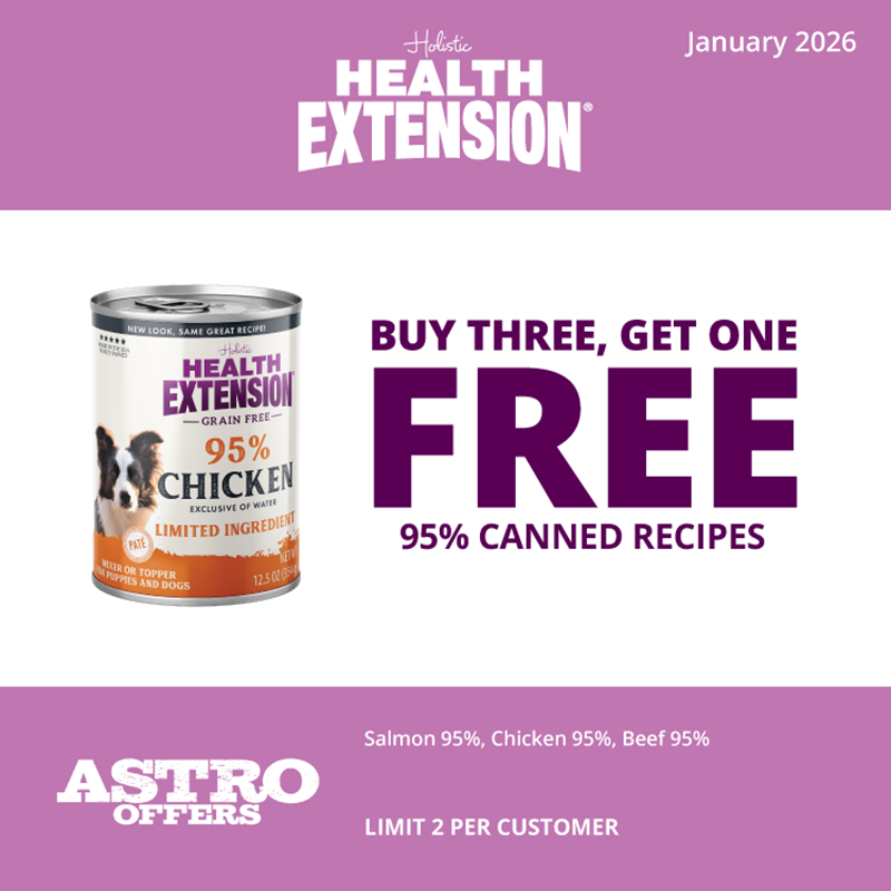 Health Extension | Buy 3, Get 1 FREE on 95% Meat Cans!