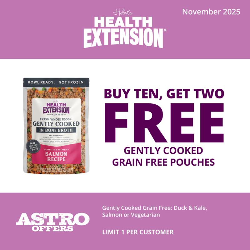 Health Extension | Buy 10, Get 2 FREE on 9oz Grain Free Gently Cooked Pouches  