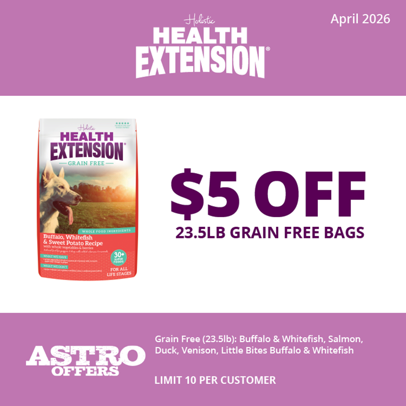 Health Extension | $5.00 OFF Select Grain Free Large Bags 