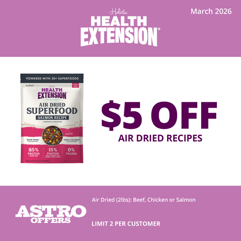 Health Extension | $5.00 OFF Air Dried Complete Recipes