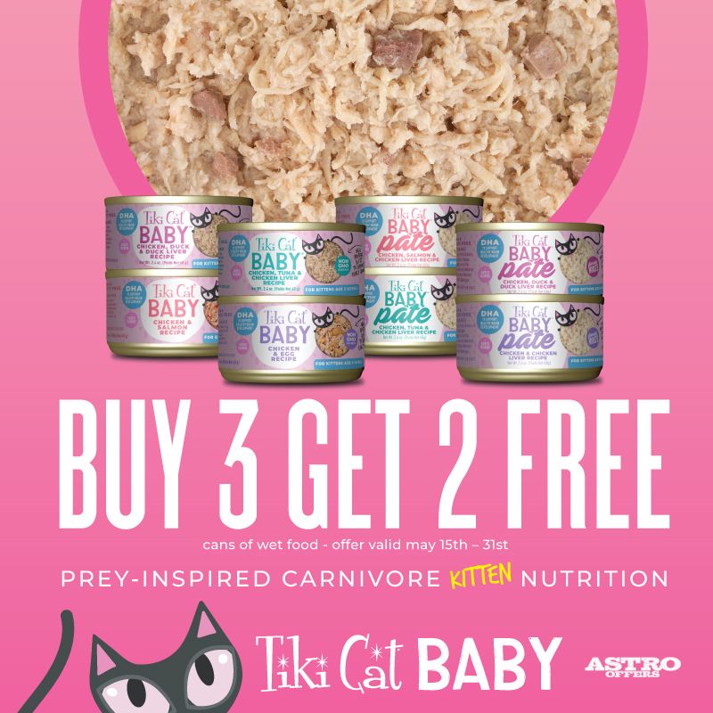 Tiki Cat | Buy 3, Get 2 FREE on Tiki Cat Baby Cans