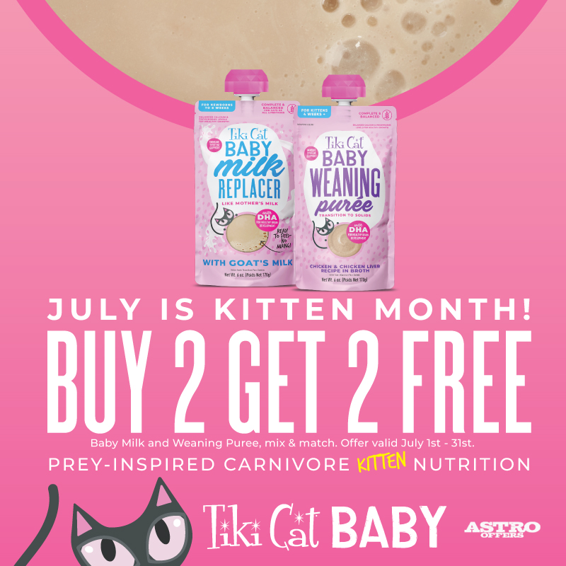 Tiki Cat | Buy 2, Get 2 FREE on Baby Milk Replacer & Weaning Puree