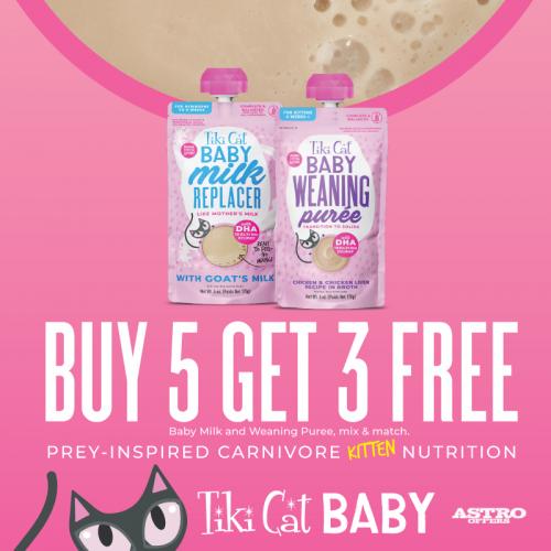Nutrition and supplements designed to help kittens in early growth and development.