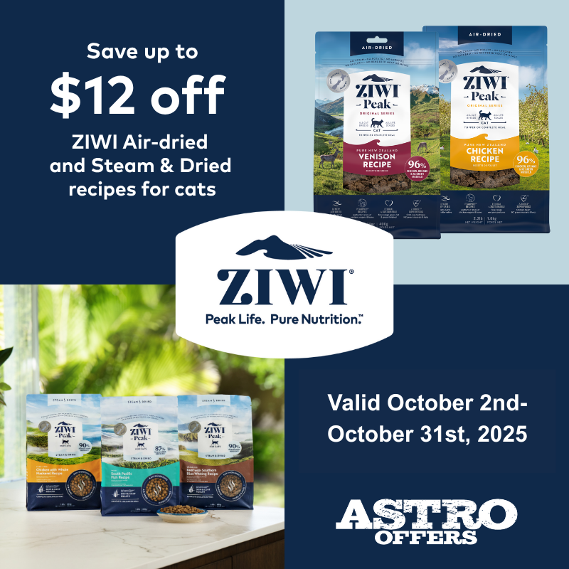 ZIWI | Dollars OFF Air-Dried and Steam & Dried Recipes for Cats