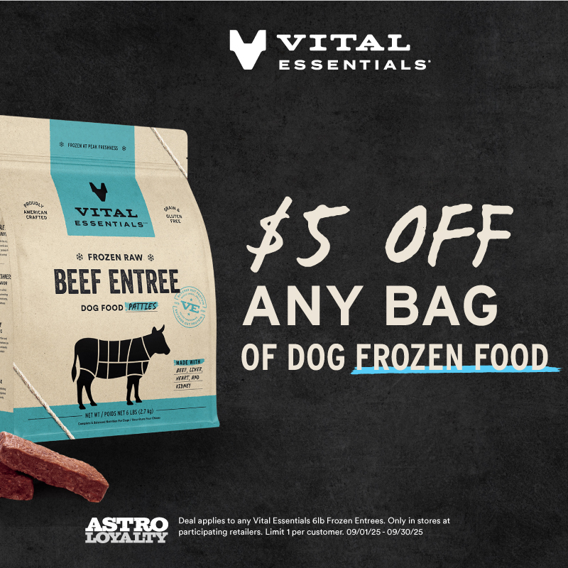 Packed with butcher cut protein, Vital Essentials' limited ingredient frozen patties contain naturally occurring vitamins and minerals that build strong muscles and support digestive and oral health!