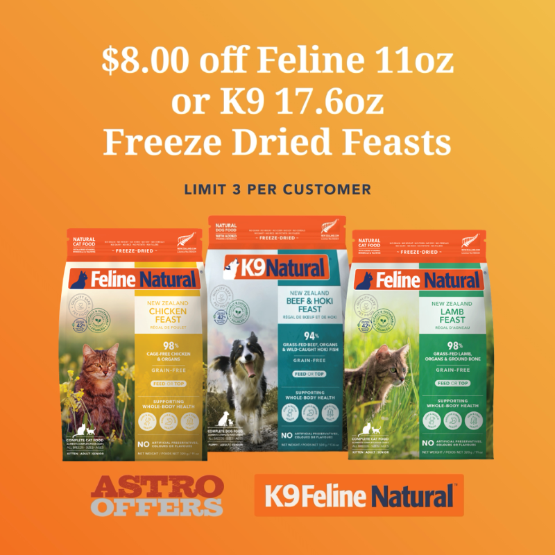 Our Freeze-dried pet food is complete & balanced, nutrient-dense. Feed as a complete meal, or sprinkle over your pet's existing food as a tasty topper and nutrient boost.
