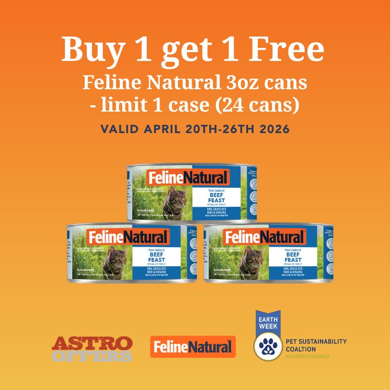 Feline Natural | Earth Week - PSC | Buy 1, Get 1 FREE on 3oz Cans 