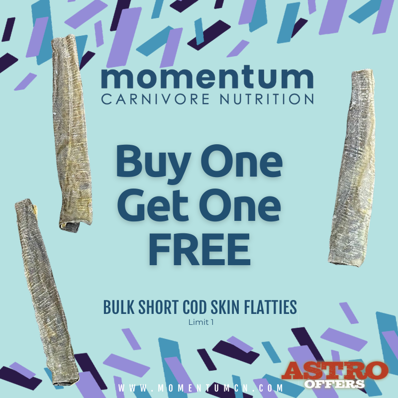 Cod Flatties are a great way to support your dog's oral care while providing sustainably sourced protein, fat, and Omega-3 fatty acids.  