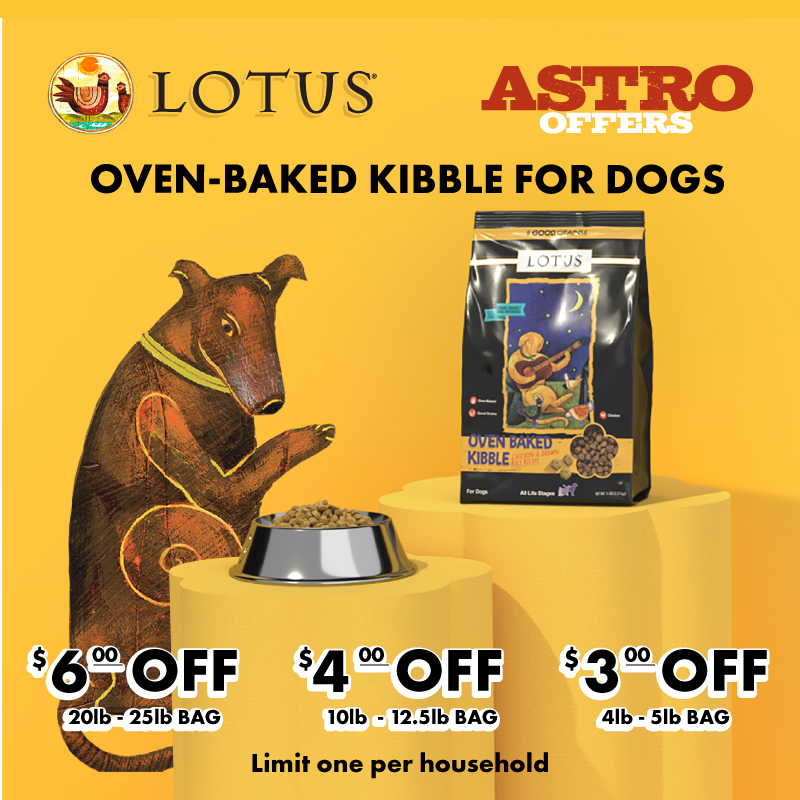 It's Simple! Baked is Best! Lotus Oven Baked dog food retains more of the good stuff so you can feed your best friend the absolute best kibble around!