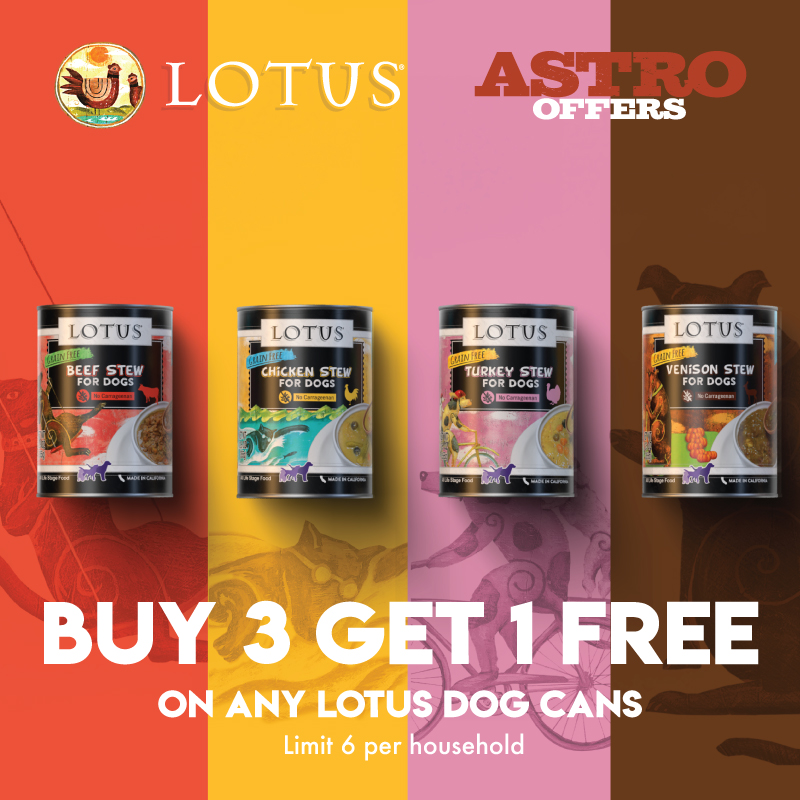 Lotus Dog Cans are made with immense love and care at our Family Owned & Operated cannery in southern California. No Carageenan. Only human grade meat, veggies, broth & vitamins for a complete diet.