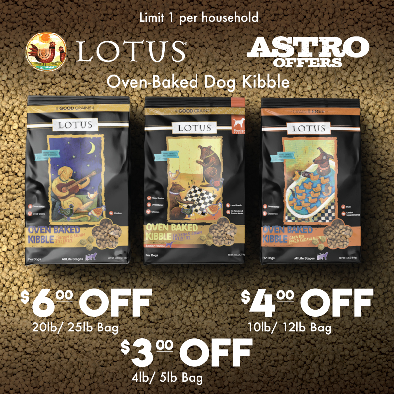 It's Simple! Baked is Best! Lotus Oven Baked dog food retains more of the good stuff so you can feed your best friend the absolute best kibble around!