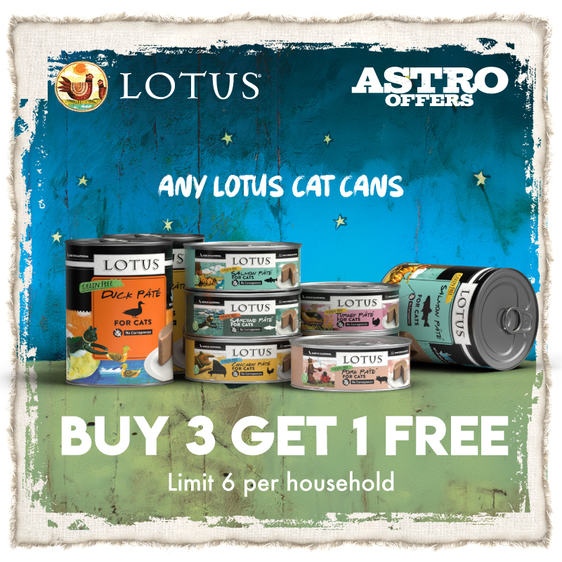 LOTUS | Buy 3, Get 1 FREE on Cat Cans