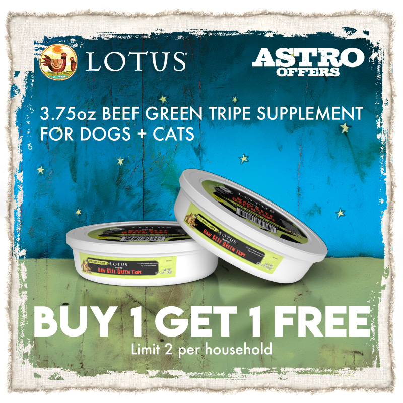 LOTUS | Buy 1, Get 1 FREE on 3.75oz Beef Green Tripe Supplement