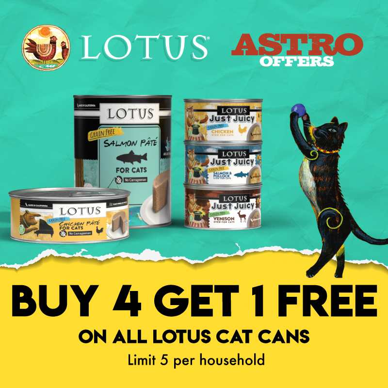LOTUS | Buy 4, Get 1 FREE on Cat Cans