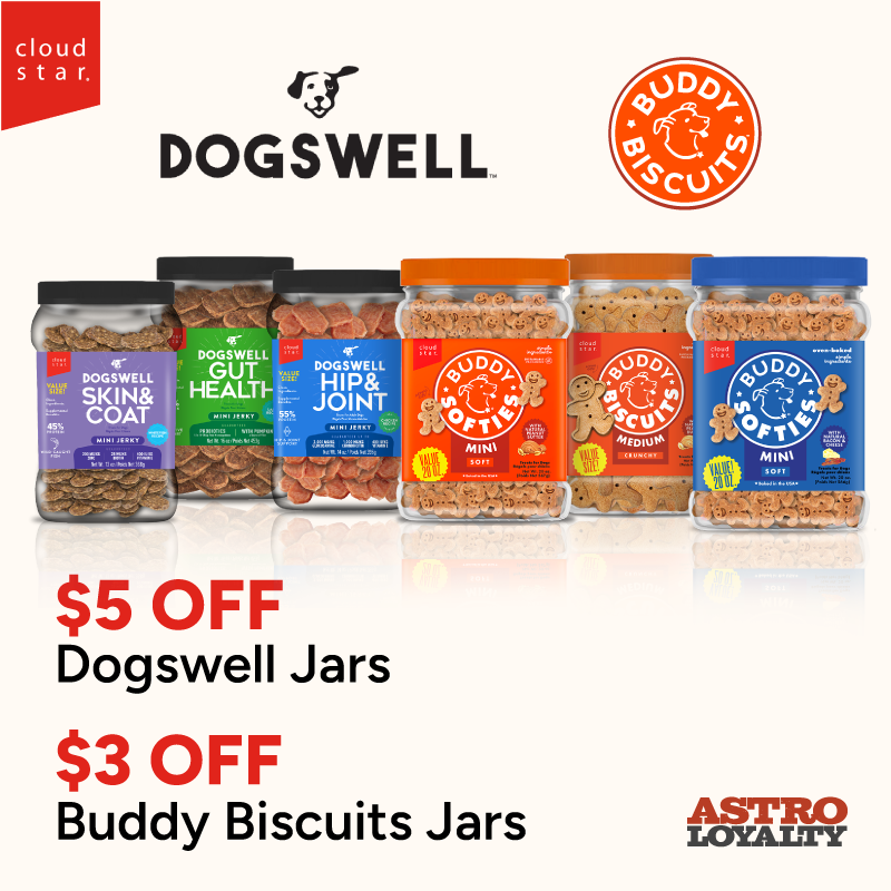 Dogswell and Buddy Biscuits | Dollars OFF Buddy Jars or Dogswell Jars