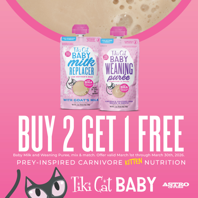 Nutrition and supplements designed to help kittens in early growth and development.
