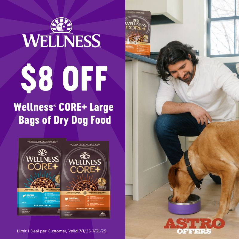Wellness | $8.00 OFF a Large Bag of Wellness CORE+ Dog Food
