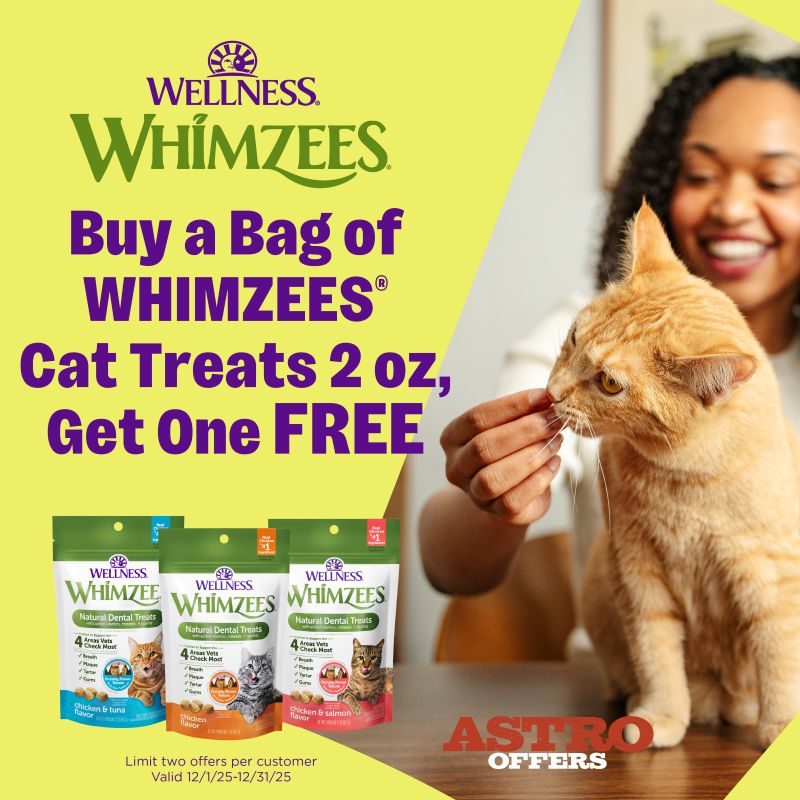 WHIMZEES | Buy 1, Get 1 FREE on 2oz Cat Dental Treat Bags