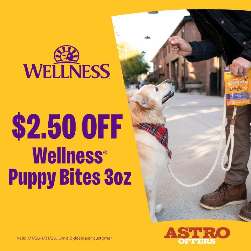 Wellness | $2.50 OFF Wellness Puppy Bites 3oz
